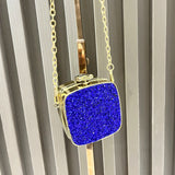 Hot Pink Glitter Square Clutch - AfterAmour