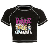 Women's Y2K Gothic Cartoon Print T-Shirt Trendy