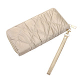 Shiny Faux Leather Padded Wallet with Wristlet