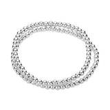 2PCS - Stainless Steel Ball Stretch Multi Layered Bracelets