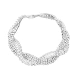 Braided CZ Evening Bracelet