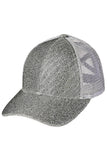 C.C Criss Cross Glitter Mesh Baseball Cap