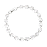 CZ Heart Link Evening Bracelet
