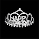 Crystal Rhinestone Happy Birthday Mini Party Tiara