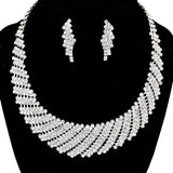 Crystal Rhinestone Round Collar Necklace