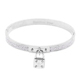 FOREVER LOVE Metal Lock Charm  Stainless Steel Evening Bracelet
