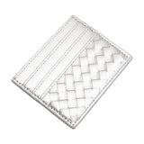 Faux Leather Basket Weave Card Holder Wallet