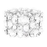 Glass Crystal Stretch Evening Bracelet