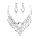 Glass Stone Ephemeral Wings Necklace
