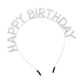 Happy Birthday Crystal Rhinestone Headband