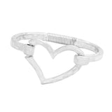 Open Metal Heart Hook Bracelet