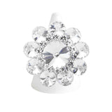 Round Crystal Flower Stretch Ring