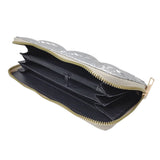 Shiny Faux Leather Padded Wallet with Wristlet