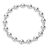 Stainless Steel Ball Beaded Stretch Bracelet
