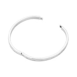 Stainless Steel Roman Numerals Hinged Bangle Bracelet