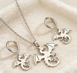 Gothic Western Dragon Pendant Necklace