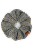 C.C Multi Yarn Knit Solid Color Soft Scrunchies