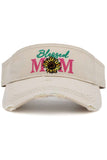 BLESSED MOM VINTAGE VISOR CAP