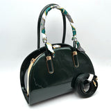 Dome Top-Handle Handbag with Detachable Shoulder Strap