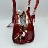Dome Top-Handle Handbag with Detachable Shoulder Strap