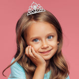 Teardrop Stone Cluster Accent Rhinestone Paved Mini Tiara
