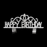 Happy birthday rhinestone tiara
