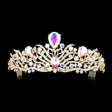 Teardrop Stone Accented Pageant Princess Tiara