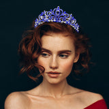 Teardrop Stone Pointed Rhienstone Paved Princess Tiara