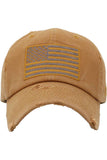 Women's American Flag Vintage Baseball Cap 4th of July