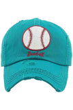 GLITTER BASEBALL Washed Vintage Baseball Cap