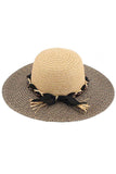 C.C Wooden Beads Braids Trim Two Tone Hat