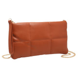 Quilted Solid Faux Leather Crossbody Bag