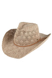 C.C Women's Horseshoe Lace Knitting Cowboy Hat