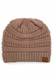 C.C Women's Ribbed Knit Solid Color Beanie