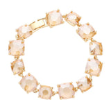Women's Cushion Square Stone Link Evening Bracelet