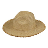 Frayed Solid Straw Sun Hat