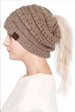 C.C Confetti Ponytail Messy Bun Beanie