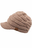 C.C Versatile Ribbed Knit Brim Beanie