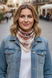 Elegant Big Flower Pattern Print Bandana Scarf