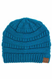 C.C Women's Ribbed Knit Solid Color Beanie