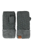 C.C Smocking Stitch Pattern Fingerless Gloves