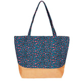 Leopard Print Jute Tote Bag