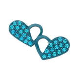 Pave Heart Stud Earrings