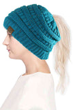 C.C Confetti Ponytail Messy Bun Beanie