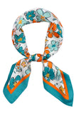 Floral Illustrated Print Bandana Summer Scarf