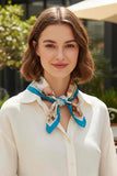 Multi Floral Pattern Print Bandana Scarf