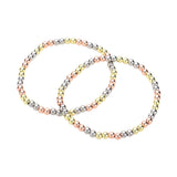 2PCS - Stainless Steel Ball Stretch Multi Layered Bracelets