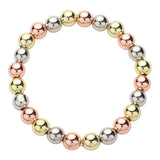 Stainless Steel Ball Beaded Stretch Bracelet