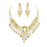Glass Stone Ephemeral Wings Necklace