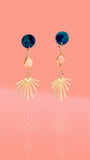 Celestial Midnight Bloom Three Tier Dangles